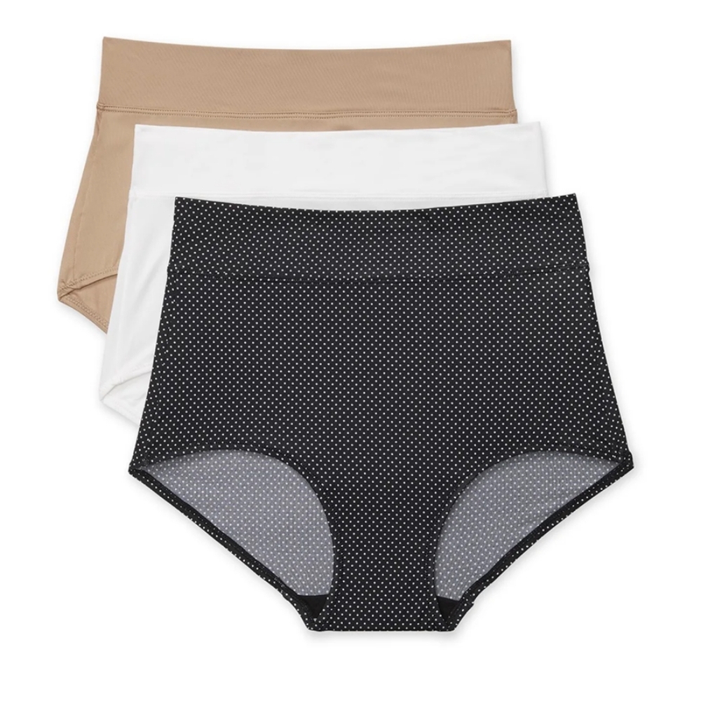 Warner's Women's Blissful Benefits No Muffin Top 3 Pack Brief Panty
